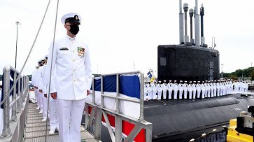 Американский флот празднует ввод в строй первой субмарины проекта «Вирджиния» модификации Block IV - «Военные действия»