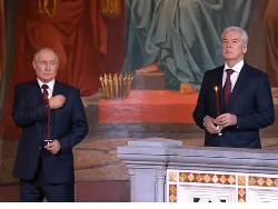 Путин посетил пасхальную службу в храме Христа Спасителя - «Новости»