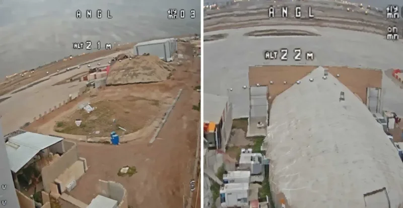 Появились кадры поиска цели и удара FPV-дрона по базе США в Ираке - «Военные действия»